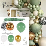 Macaron Green Balloon Garland Arch Kit Jungle Safari Theme Birthday Party Decorations Kids Wedding