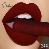 Makeup Lipstick Matte Brown Nude Black Color Liquid Lip Gloss Batom Maquiagem 24