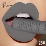 Makeup Lipstick Matte Brown Nude Black Color Liquid Lip Gloss Batom Maquiagem 28