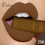 Makeup Lipstick Matte Brown Nude Black Color Liquid Lip Gloss Batom Maquiagem 29