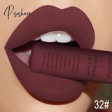 Makeup Lipstick Matte Brown Nude Black Color Liquid Lip Gloss Batom Maquiagem 32