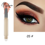 Matte Color Eye Shadow Pen Liner Pencil Glitter Metallic Eyeshadow Stick Mother Of Pearl Dark