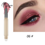 Matte Color Eye Shadow Pen Liner Pencil Glitter Metallic Eyeshadow Stick Mother Of Pearl Dark