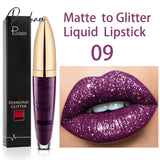 Matte Glitter Liquid Lipsticks Diamond Shiny Lip Gloss Waterproof Long Lasting Pearl Lipgloss Women