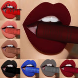 Matte Liquid Lip Gloss Lipstick Waterproof Long Lasting Velvet Nude Red Tint Black Colors Lipgloss