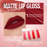 Matte Liquid Lip Gloss Lipstick Waterproof Long Lasting Velvet Nude Red Tint Black Colors Lipgloss