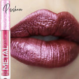 Matte Metal Liquid Lipstick 12 Color Waterproof Nude Metallic Lip Gloss Long-Lasting Not Fading