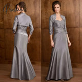 Mermaid Mother Of The Bride Dresses Sweetheart Lace Appliques Pleats Formal Prom Two Pieces Mothers