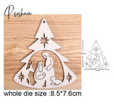 Merry Christmas Angel Fawn Metal Cutting Dies Stencils For Diy Scrapbooking Decorative Embossing