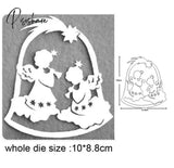 Merry Christmas Angel Fawn Metal Cutting Dies Stencils For Diy Scrapbooking Decorative Embossing