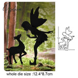 Merry Christmas Angel Fawn Metal Cutting Dies Stencils For Diy Scrapbooking Decorative Embossing