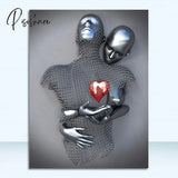 Metal Figure Statue Art Canvas Painting Romantic Abstract Posters And Prints Wall Pictures Modern