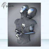 Metal Figure Statue Art Canvas Painting Romantic Abstract Posters And Prints Wall Pictures Modern