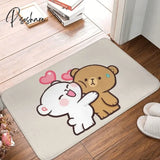 Milk And Mocha Doormat Rug Carpet Footpad Bath Mats Non-Slip Toilet Balcony Parlor Durable Washable