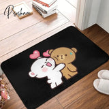 Milk And Mocha Doormat Rug Carpet Footpad Bath Mats Non-Slip Toilet Balcony Parlor Durable Washable