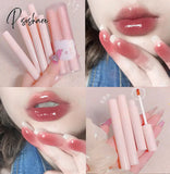 Mirror Water Lip Gloss Cherry Pink Jelly Matte Liquid Lipstick Long Lasting Moisturizing Lipgloss