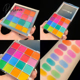 Miss Lara 16 Color Eye Shadow Palette Colorful Artist Shimmer Glitter Matte Pigmented Powder