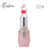 Moisturizer Lip Gloss Transparent Jelly Flower Lipstick Temperature Color Change Waterproof Makeup