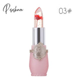 Moisturizer Lip Gloss Transparent Jelly Flower Lipstick Temperature Color Change Waterproof Makeup