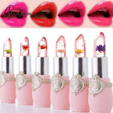 Moisturizer Lip Gloss Transparent Jelly Flower Lipstick Temperature Color Change Waterproof Makeup