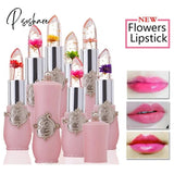 Moisturizer Lip Gloss Transparent Jelly Flower Lipstick Temperature Color Change Waterproof Makeup