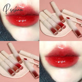 Moisturizing Mirror Glass Lipstick Matte Velvet Lip Gloss Waterproof Stick Longlasting Women Sexy