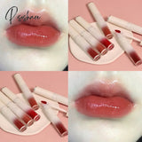 Moisturizing Mirror Glass Lipstick Matte Velvet Lip Gloss Waterproof Stick Longlasting Women Sexy