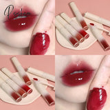 Moisturizing Mirror Glass Lipstick Matte Velvet Lip Gloss Waterproof Stick Longlasting Women Sexy