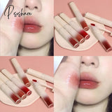 Moisturizing Mirror Glass Lipstick Matte Velvet Lip Gloss Waterproof Stick Longlasting Women Sexy