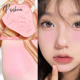 Monochrome Blush Peach Cream Makeup Palette Cheek Contour Cosmetics Blusher Korean Rouge Tint 02