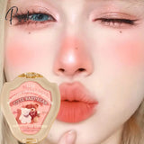 Monochrome Blush Peach Cream Makeup Palette Cheek Contour Cosmetics Blusher Korean Rouge Tint