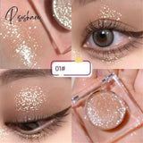 Monochrome Glitter Eyeshadow Shiny Diamond Eye Shadow Palette Highlighter Powder Shimmer Bright