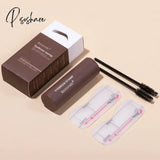 Natrual Eyebrow Stamp Shaping Set Waterproof Brow Stencils Brush Makeup Kit Long Lasting Hair Line