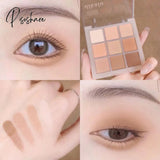 Natural Matte Shiny Smooth Eyeshadow Palette 9 Color Pigments Powder Waterproof Long Lasting Not