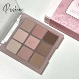 Natural Matte Shiny Smooth Eyeshadow Palette 9 Color Pigments Powder Waterproof Long Lasting Not