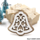 New!6Pcs/Lot Multi European White Wooden Pendants Ornaments Hanging Gifts For Wedding&Christmas