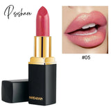 New 9 Colors Luxury Lipstick Lips Makeup Waterproof Shimmer Long Lasting Pigment Nude Pink Mermaid