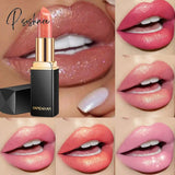 New 9 Colors Luxury Lipstick Lips Makeup Waterproof Shimmer Long Lasting Pigment Nude Pink Mermaid