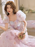 New Arrived French Floral Forest Flower A-Line Luxury Evening Dresses 2024 High-End Texture Beading