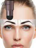 New Brow Stamp Kit Reusable Head Eyebrow Powder Stencil Makeup Shadow Stick One Step Shaping Long