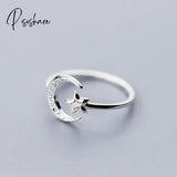 New Fashion Butterfly Rings Shiny Cubic Zirconia Leaves Geometric Adjustable Finger Ring Girls