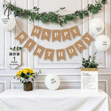 New Happy Birthday Decoration Party Bunting Garland Baby Shower Supplies Kraft Paper Banner