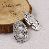 New Lotus Silver Color Earrings Elf Jewelry Fashion Floral Design Ladies Pendant Gift Hot Stamping