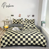 New Nordic Duvet Cover 220X240 Quilt 150X200 Fashion Luxury Bedding Set Soft Plaid Pillowcases