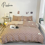 New Nordic Duvet Cover 220X240 Quilt 150X200 Fashion Luxury Bedding Set Soft Plaid Pillowcases