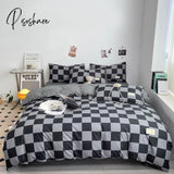 New Nordic Duvet Cover 220X240 Quilt 150X200 Fashion Luxury Bedding Set Soft Plaid Pillowcases