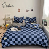 New Nordic Duvet Cover 220X240 Quilt 150X200 Fashion Luxury Bedding Set Soft Plaid Pillowcases