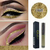 New Professional Shiny Eye Liners Cosmetics For Women Pigment Silver Rose Gold Color Liquid Glitter