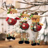 New Year Cute Santa Claus Snowman Dolls Christmas Tree Decoration For Home Xmas Elf Navidad Kids