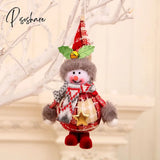 New Year Cute Santa Claus Snowman Dolls Christmas Tree Decoration For Home Xmas Elf Navidad Kids